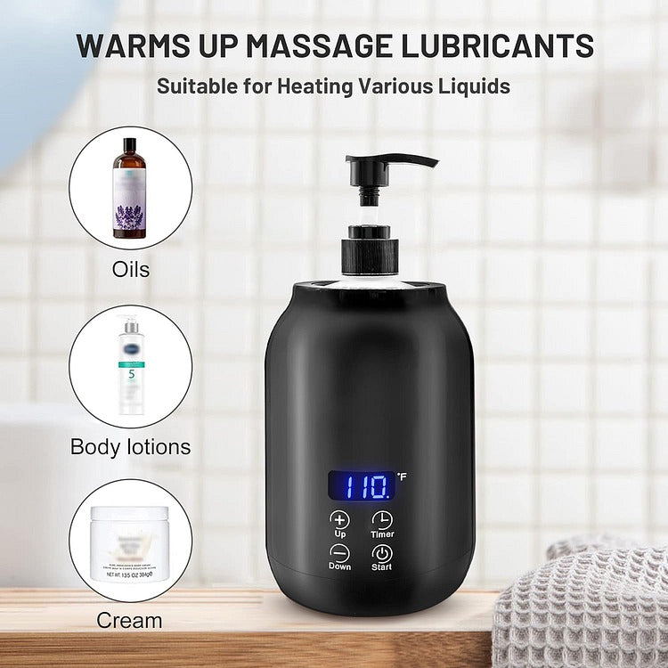 Electric Massage Oil Warmer with Digital Touch Display and Dual Heating Modes All Vera Mart