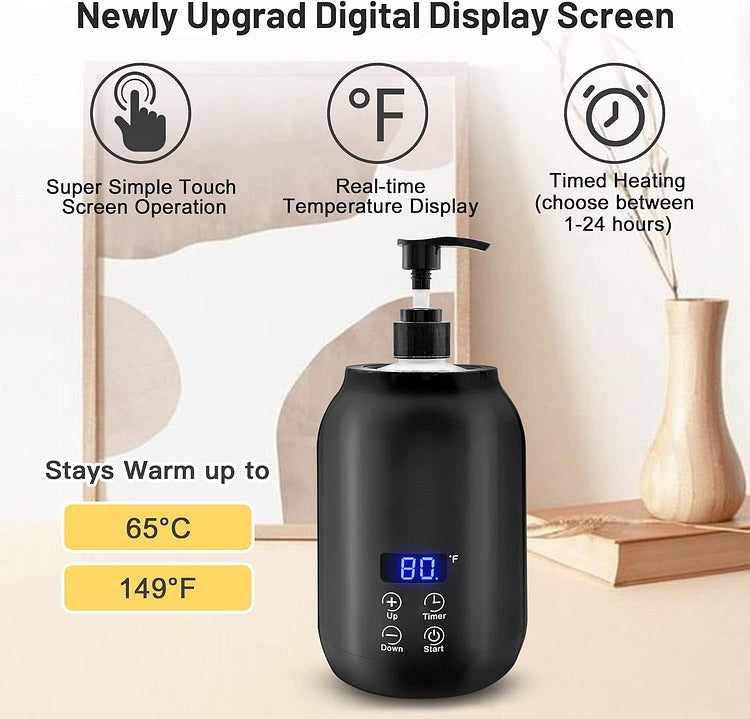 Electric Massage Oil Warmer with Digital Touch Display and Dual Heating Modes All Vera Mart