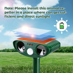 Motion-Activated Ultrasonic Bird Repellent with Solar Panel and Ground Stake All Vera Mart