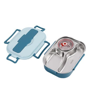 Insulated Lunch Container with Multi-Compartment Design and Snap Closure All Vera Mart