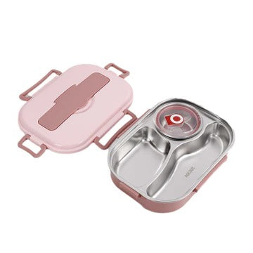 Insulated Lunch Container with Multi-Compartment Design and Snap Closure All Vera Mart