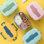 Insulated Lunch Container with Multi-Compartment Design and Snap Closure All Vera Mart