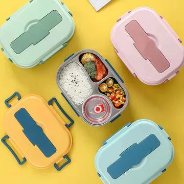 Insulated Lunch Container with Multi-Compartment Design and Snap Closure All Vera Mart