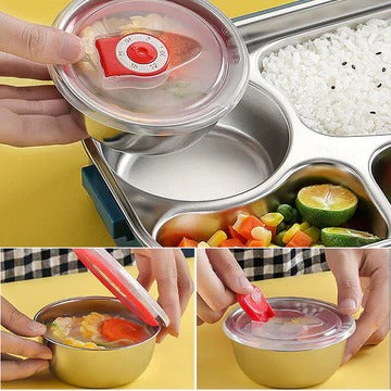 Insulated Lunch Container with Multi-Compartment Design and Snap Closure All Vera Mart
