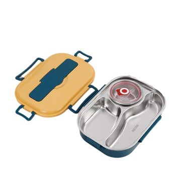 Insulated Lunch Container with Multi-Compartment Design and Snap Closure All Vera Mart