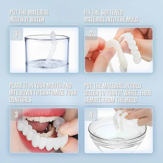 Cosmetic Tooth Cover System with Warm Water Molding and Hand-Clean Design All Vera Mart