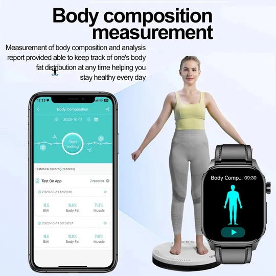 Smartwatch with 2.04 Inch AMOLED Display and Voice Control for Daily Activity Tracking All Vera Mart