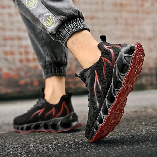 Men's Cushioned Running Shoes with Breathable Upper and Slip-Resistant Outsole All Vera Mart