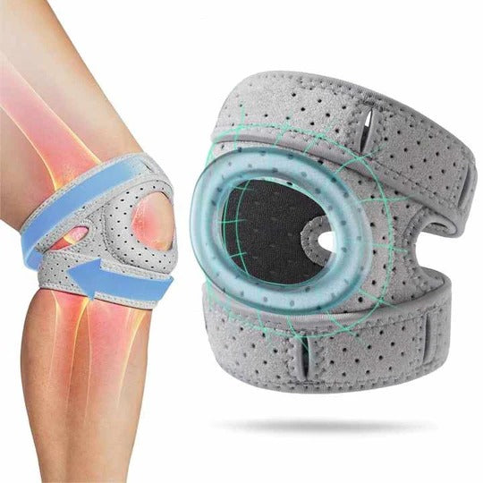 Knee Support Brace with Side Stabilizers and Alignment Ring, Open Front Design All Vera Mart