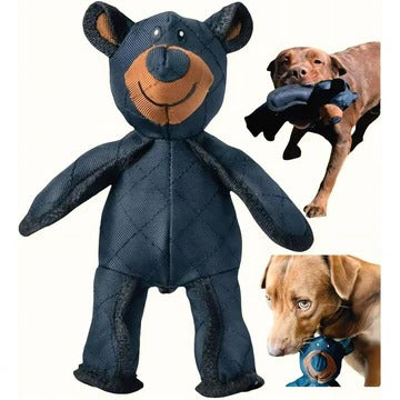 Reinforced Dog Chew Toy Bear with Built-In Squeaker and Machine Washable Fabric All Vera Mart
