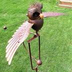 Wind Activated Bird Garden Figure with Jointed Movement and Ground Stake All Vera Mart