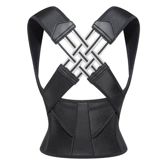 Adjustable Back Brace with Shoulder Straps and Breathable Fabric for Daily Support All Vera Mart