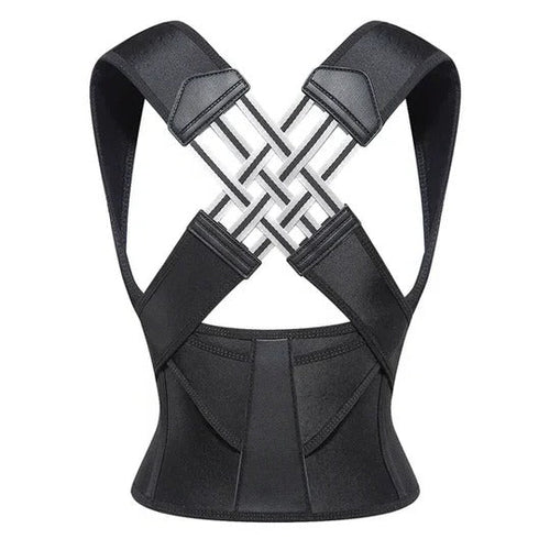 Adjustable Back Brace with Shoulder Straps and Breathable Fabric for Daily Support All Vera Mart