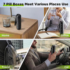Aluminum Pill Organizer with Seven Daily Compartments and Moisture Seal All Vera Mart