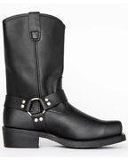 Men's 11 Inch Slip-On Harness Boots with Adjustable Straps and Oil-Resistant Sole All Vera Mart