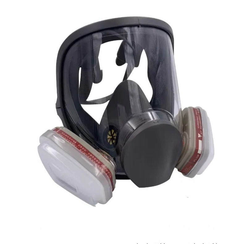 Full Face Respirator with Anti Fog Visor and Dual Filter Cartridges for Dust Protection All Vera Mart