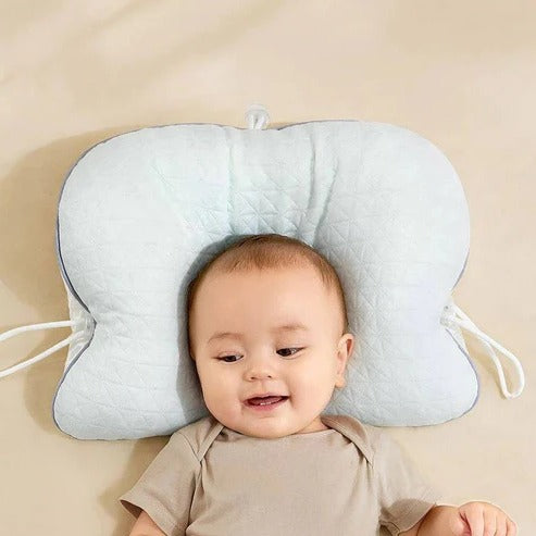 Contoured Baby Pillow with Adjustable Attachment Strings and Breathable Fabric for Newborns to Toddlers All Vera Mart