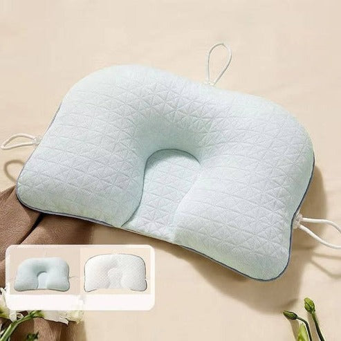 Contoured Baby Pillow with Adjustable Attachment Strings and Breathable Fabric for Newborns to Toddlers All Vera Mart