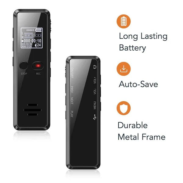 Portable Voice Recorder with Noise Reduction and 35-Hour Battery Life, 16GB Storage All Vera Mart