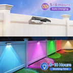 8x Solar Powered LED Lights Door Fence Wall Outdoor Garden Yard Lamp Waterproof allveramart