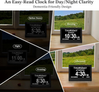 7'' Dementia Clock For Seniors, Large Display Digital Clock With Date, Time, Day Of Week for Elderly, Memory Loss, Alzheimer, 1024*600P HD, 10 Reminders & 6 Alarms, Auto Dimming & DST, Remote Control allveramart