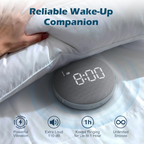 REACHER Super Loud Vibrating Alarm Clock for Heavy Sleepers Adults & Teens, Cordless Under-Pillow Bed Shaker Alarm, Rechargeable Battery Powered Travel Clock, Auto-Dim Display allveramart