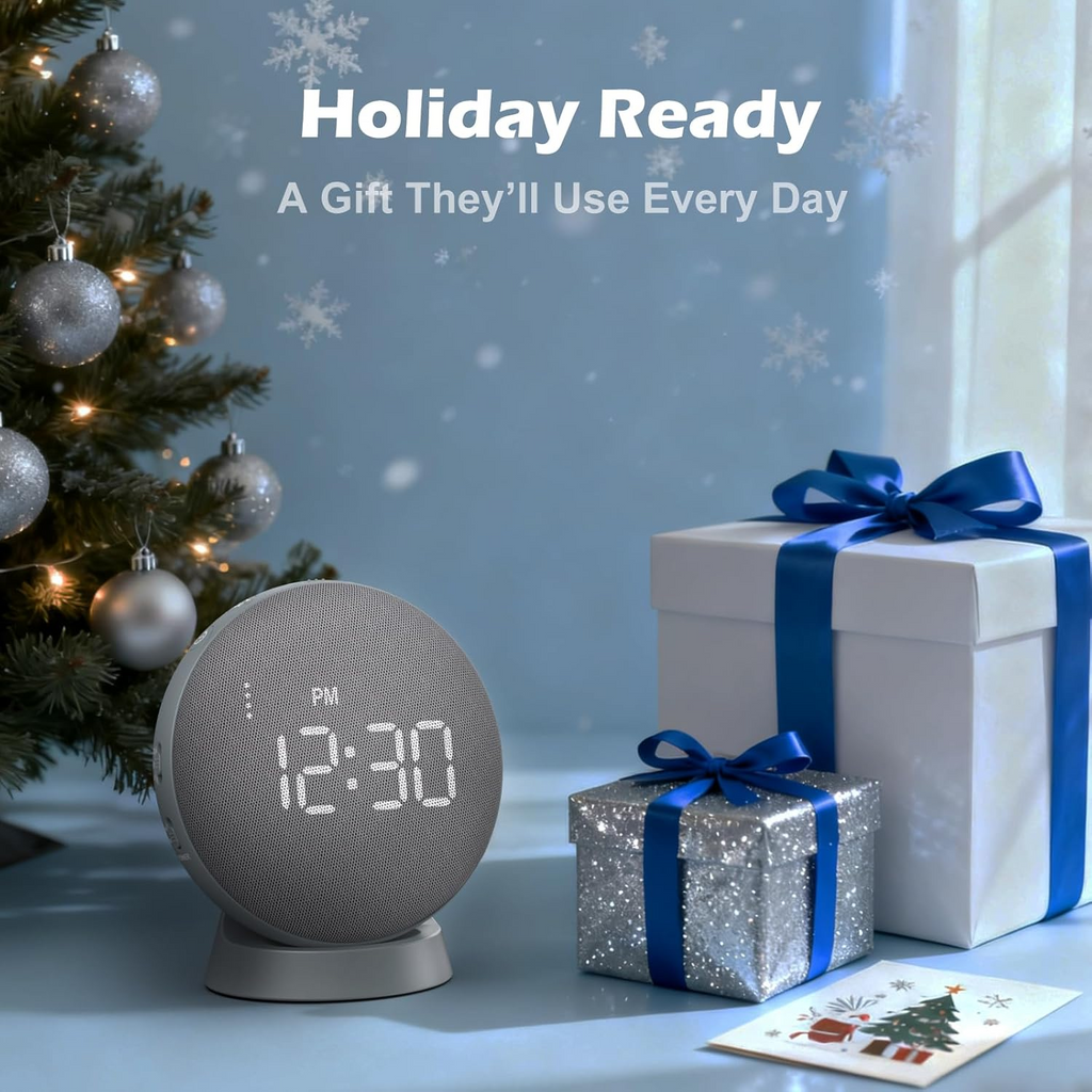 REACHER Super Loud Vibrating Alarm Clock for Heavy Sleepers Adults & Teens, Cordless Under-Pillow Bed Shaker Alarm, Rechargeable Battery Powered Travel Clock, Auto-Dim Display allveramart
