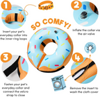 BENCMATE Inflatable Dog Cone Collar Alternative, Soft Dog Cone for Small Medium Large Dogs and Cats, Neck Recovery ECollar Donut Collar After Surgery (Large, Blue) allveramart
