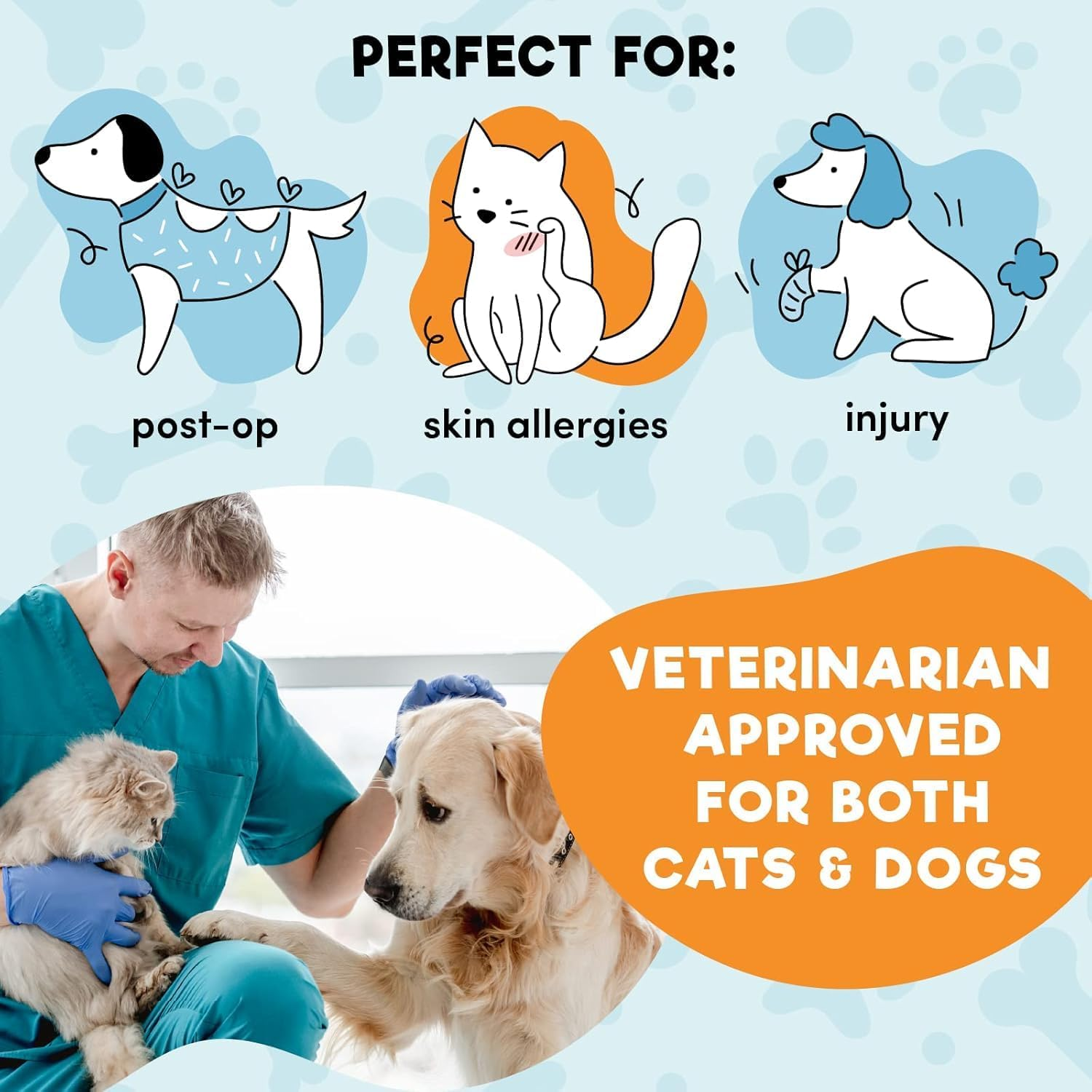 BENCMATE Inflatable Dog Cone Collar Alternative, Soft Dog Cone for Small Medium Large Dogs and Cats, Neck Recovery ECollar Donut Collar After Surgery (Large, Blue) allveramart