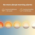 Sunrise Alarm Clock White Noise Machine: Natural Wake Up Light - Dimmable Clock with Bluetooth Speaker for Bedroom - 25 Sleep Sounds for Baby Adults Kids Putty allveramart