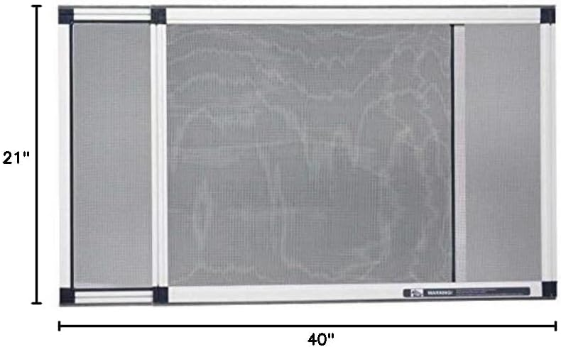 Fenestrelle Expandable Window Screen – 15″ H × 21″–40″ W Horizontal, 2‑Way Adjustable Window Screen with Flame Resistant Fiberglass Mesh, Pack of 2 allveramart