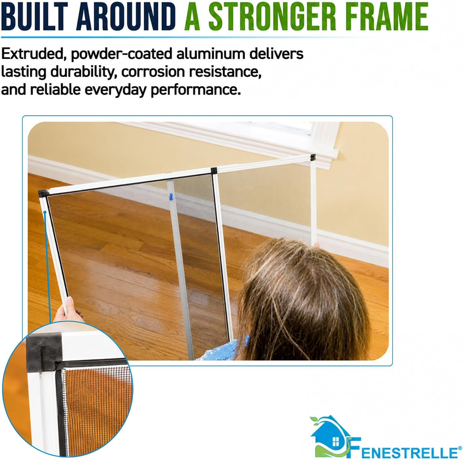 Fenestrelle Expandable Window Screen – 15″ H × 21″–40″ W Horizontal, 2‑Way Adjustable Window Screen with Flame Resistant Fiberglass Mesh, Pack of 2 allveramart