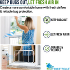 Fenestrelle Expandable Window Screen – 15″ H × 21″–40″ W Horizontal, 2‑Way Adjustable Window Screen with Flame Resistant Fiberglass Mesh, Pack of 2 allveramart