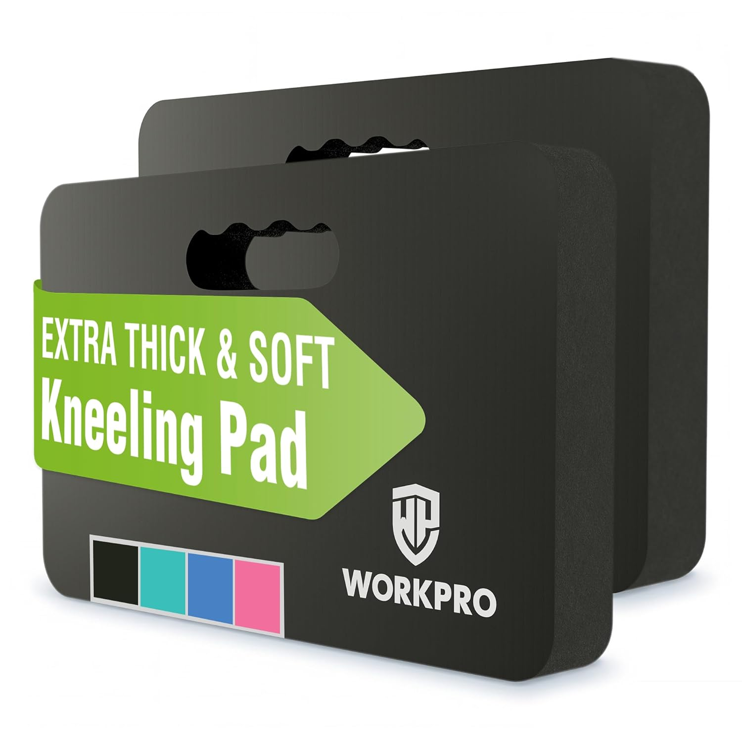 WORKPRO Extra Thick Kneeling Pad, 2 Pack, 17.5 x 11 x 1.5 in, Black | Soft NBR Foam Cushioning for Knee, Large Foam Kneeler Mat, For Gardening, Bathing Baby, Exercise, Workout Supplies allveramart