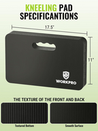 WORKPRO Extra Thick Kneeling Pad, 2 Pack, 17.5 x 11 x 1.5 in, Black | Soft NBR Foam Cushioning for Knee, Large Foam Kneeler Mat, For Gardening, Bathing Baby, Exercise, Workout Supplies allveramart