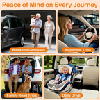 HD 1080P Baby Car Camera: Clear Night Vision for Long Road Trips & Solo Driving - No More Turning Around, See Infant Head-to-Toe with 150° Wide Angle, 3-Min Easy Install for New Parents allveramart
