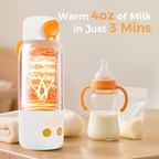 Portable Bottle Warmer for Travel, 12oz Large Capacity Fast Heating, 4 Levels Precise Temperature Control, Long Battery Life, Rechargeable Formula Water Milk Warmer for Car, Airplane & Outdoor Use allveramart