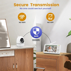 5 Inch HD IPS Screen Temperature Sensor Cry Sound Detection 1000ft Two Way Talk 2.4G Wireless Baby Monitor Baby Phone Camera allveramart