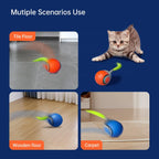 Rolling Interactive Cat Toy Ball with Rechargeable Battery and Adjustable Speed All Vera Mart