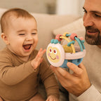 Textured Teething Ball with Movable Rings and Bright Colors All Vera Mart