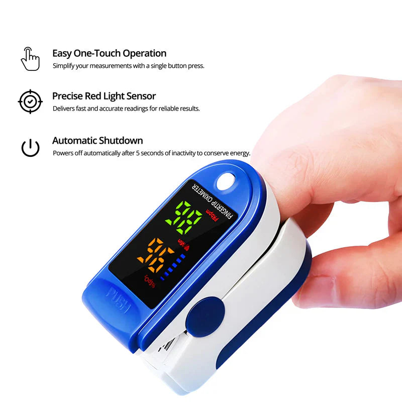 Fingertip Oxygen Meter with HD LED Display and Advanced Sensors All Vera Mart