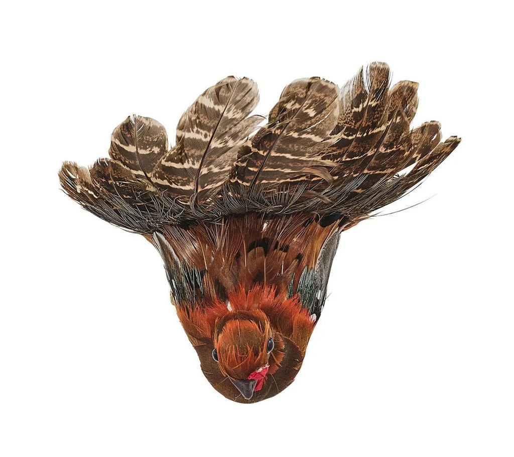 Thanksgiving Turkey Napkin Rings with Natural Feathers, Set of 4 All Vera Mart