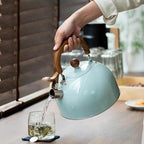 Stovetop Kettle with Automatic Whistle and Universal Heat Base for All Cooktops All Vera Mart