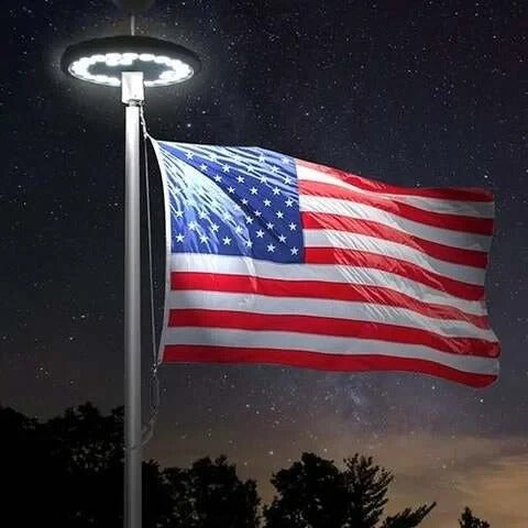 Solar LED Flagpole Light with Automatic Dusk Sensor and 700 Lumens, 12-Hour Runtime All Vera Mart