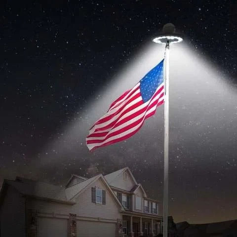 Solar LED Flagpole Light with Automatic Dusk Sensor and 700 Lumens, 12-Hour Runtime All Vera Mart