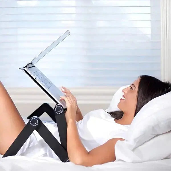 Adjustable Laptop Stand with Multi-Angle Adjustment and Detachable Mousepad, Foldable All Vera Mart