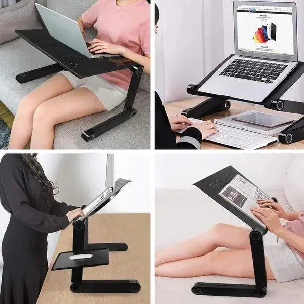 Adjustable Laptop Stand with Multi-Angle Adjustment and Detachable Mousepad, Foldable All Vera Mart