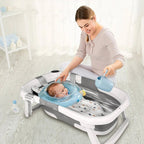 Newborn Bath Tub with Color Changing Temperature Alert and Non-Slip Footpads, Foldable Design All Vera Mart
