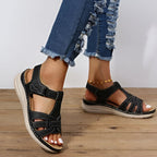 Women's Open Toe Sandals with Arch Support and Shock Absorbing Midsole, Adjustable Straps All Vera Mart