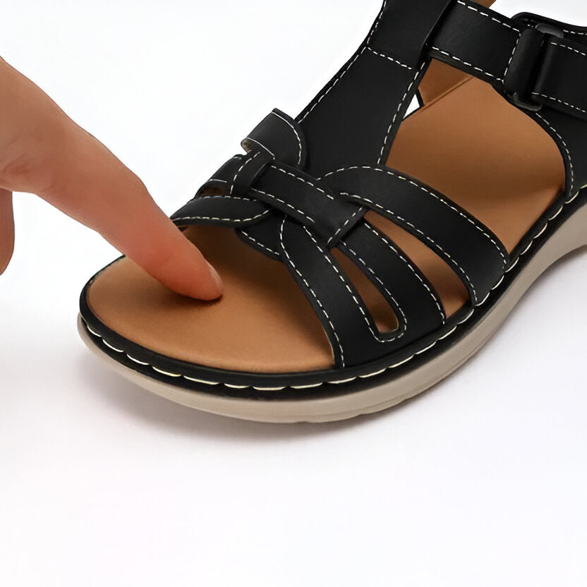 Women's Open Toe Sandals with Arch Support and Shock Absorbing Midsole, Adjustable Straps All Vera Mart